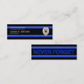 薄いブルーライン警官のカスタムな名刺 スキニー名刺 (正面/裏面)