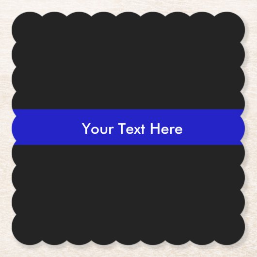 薄いブルーライン警官の法律 ペーパーコースター (正面)