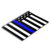 薄いブルーライン警官の記念物の旗 ノートブック (左側)