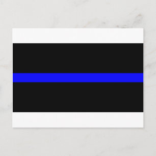 薄いブルーライン警官の記念物の旗 ポストカード