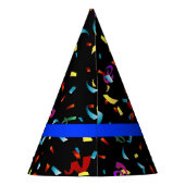 薄いブルーライン警察のテーマのパーティーの紙吹雪 パーティーハット (裏面)