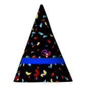 薄いブルーライン警察のテーマのパーティーの紙吹雪 パーティーハット (右)