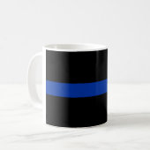 薄いブルーライン警察の法律 コーヒーマグカップ (正面左)
