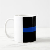 薄いブルーライン警察の法律 コーヒーマグカップ (左)