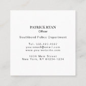 薄いブルーライン警察は及びストライプな旗主演します スクエア名刺 (裏面)