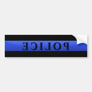 薄いブルーライン警察フロントバンパーステッカー バンパーステッカー