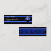 薄いブルーライン警察本部長のカスタムな名刺 スキニー名刺 (正面/裏面)