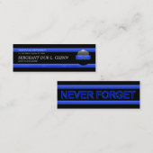 薄いブルーライン軍曹カスタムの名刺 スキニー名刺 (正面/裏面)