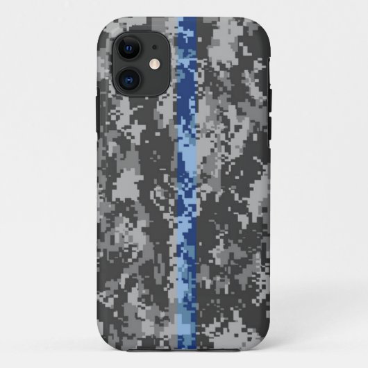 薄いブルーライン迷彩柄のiPhone 5の場合 Case-Mate iPhoneケース (裏面)