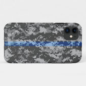 薄いブルーライン迷彩柄のiPhone 5の場合 Case-Mate iPhoneケース (裏面(横))