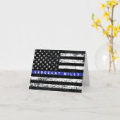 薄いブルーライン カード (黄色い花)