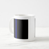 薄いブルーライン コーヒーマグカップ (正面左)