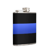 薄いブルーライン フラスク (右)