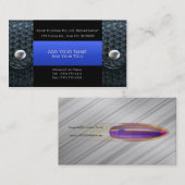 薄いブルーライン-ベルトの看守および弾丸 名刺 (正面/裏面)