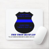 薄いブルーライン マウスパッド (マウス)