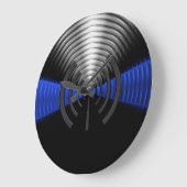 薄いブルーライン – ラジオルーム ラージ壁時計 (傾斜)