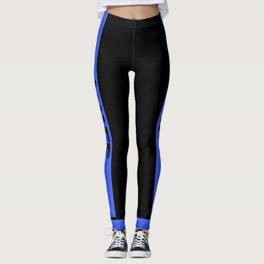 薄いブルーライン – 薄いブルーウィフェイバッジレギンス レギンス (正面)