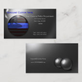 薄いブルーライン-鋼鉄の挨拶の球 名刺 (正面/裏面)