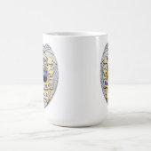 薄いブルーライン – 10年実績の警察バッジ コーヒーマグカップ (中央)