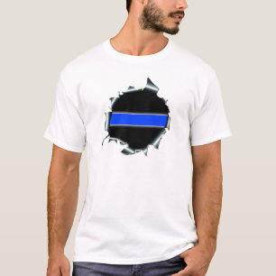 薄いブルーライン Tシャツ