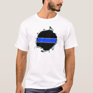 薄いブルーライン Tシャツ