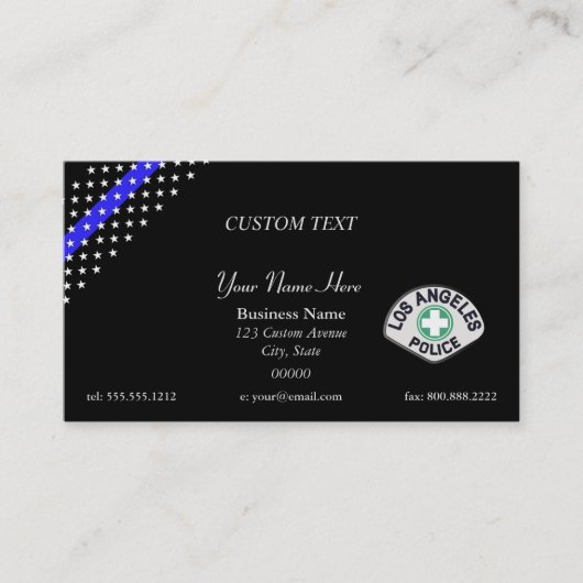 薄いブルーラインLAPD名刺 名刺 (正面)