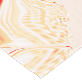 薄いベージュのトーン、赤いピンクのカーブを持つ波状の布 ショートテーブルランナー (コーナー)