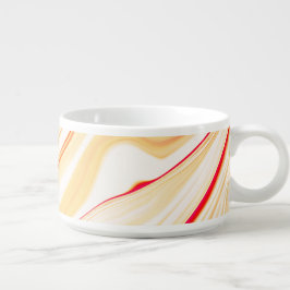 薄いベージュのトーン、赤いピンクのカーブを持つ波状の布 チリボウル