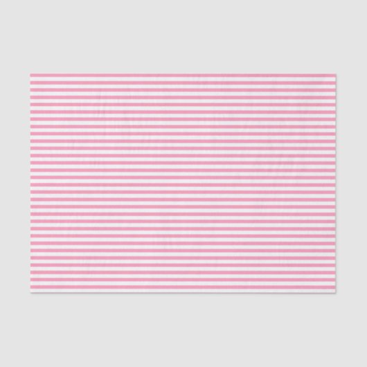 薄いホットピンクと白ストライプのティッシュペーパー 薄葉紙 (正面)