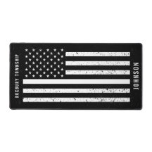 薄いホワイトライン動揺してアメリカ国旗EMT