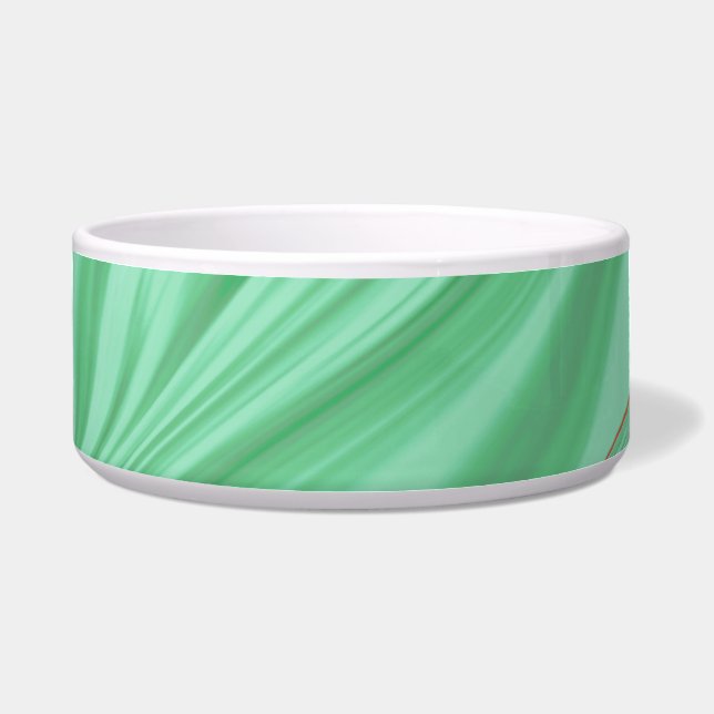 薄いミントな緑の色調のカーブの布 ボウル (正面)