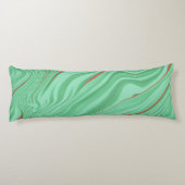 薄いミントな緑の色調のカーブの布 ボディピロー (裏面)