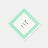 薄いミントグリーンハイエンド色マッチング スタンダードカクテルナプキン (角)