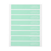 薄いミント独占的補色 ラップアラウンドラベル (シート)