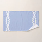 薄いモダン青色のダイヤモンド装飾線 バスタオルセット (ハンドタオル)