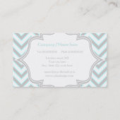 薄いモダン青、灰色のシボロンモノグラム 名刺 (裏面)