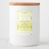 薄いモダン黄色の製品ラベル宝石モノグラム フードラベル (正面)