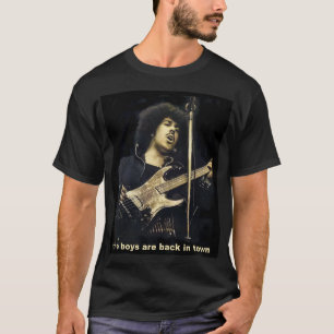 薄いリジーPhilライノアイリッシュロックダブリンブルース Tシャツ