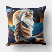薄い三毛猫と砂漠の月 クッション (裏面)