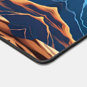 薄い三毛猫と砂漠の月 デスクマット (コーナー)