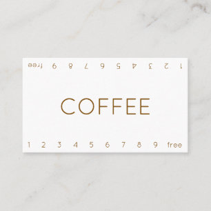薄い二重数字ロイヤルティ コーヒーパンチカード ロイヤリティカード