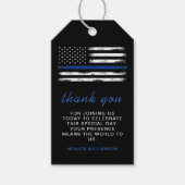 薄い動揺してブルーライン警察の好意 ギフトタグ (正面)