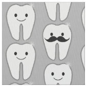 薄い口ひげ歯（灰色） ファブリック (クローズアップ)