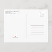 薄い埃っぽいブルーブルゴーニュフローラは日付を遅らせる 案内ポストカード (裏面)