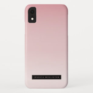 薄い埃のバラグラデーショングラデーション&あなたの名前 iPhone XRケース