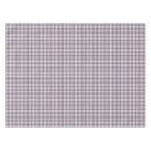 薄い市松模様にレトロ模様の茶色の灰色の白 テーブルクロス (正面(横))