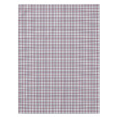 薄い市松模様にレトロ模様の茶色の灰色の白 テーブルクロス (正面)