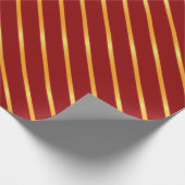 薄い明るい金ゴールド金属対角ストライプ線 ラッピングペーパー (角)