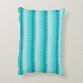 薄い歯型ブルーティール（緑がかった色）アクアピロー アクセントクッション (裏面(縦))