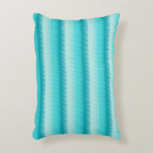 薄い歯型ブルーティール（緑がかった色）アクアピロー アクセントクッション (正面(垂直))